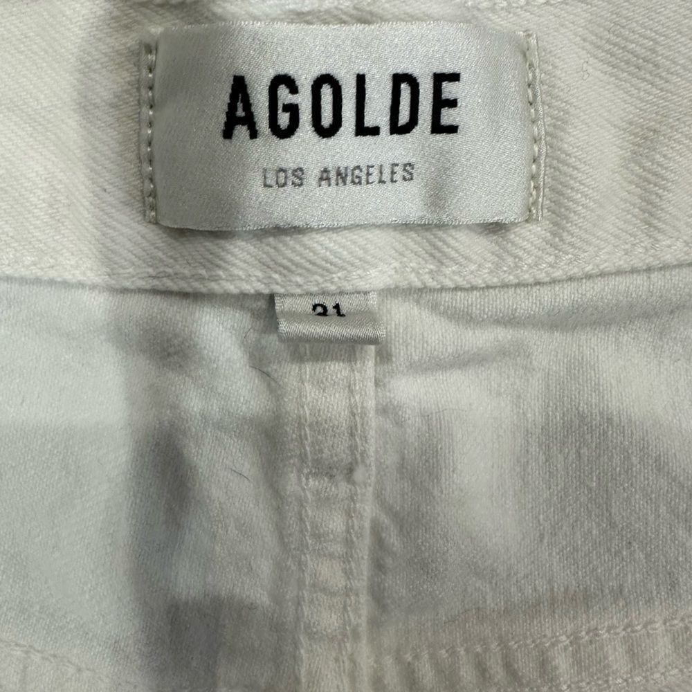 Agolde Parker Long White Denim Jean Shorts Size 31 (12) New! - Picture 13 of 15
